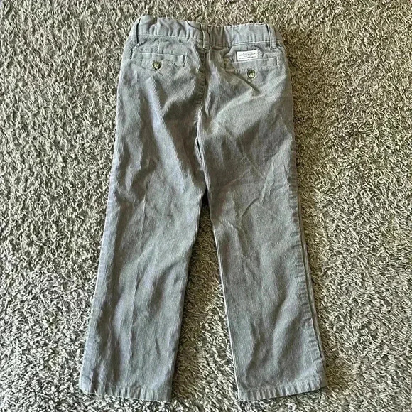 EUC Boys Janie & Jack Light Grey Corduroys, Size 4 - Picture 2 of 2
